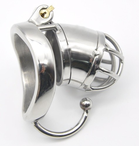 Stainless Steel Male Cuckold Lockdown Chastity Penis Cage Restraint Full Cage - Picture 13 of 17