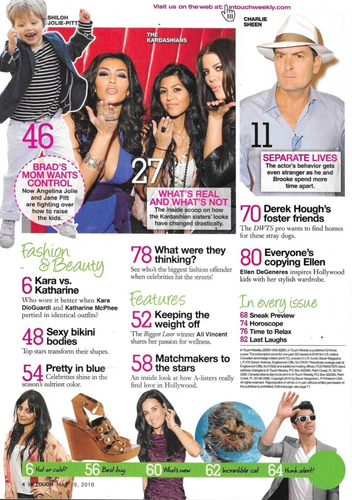 In Touch Weekly Magazine Kim Kardashian Plastic Surgery Secrets Sandra Bullock - Picture 3 of 12