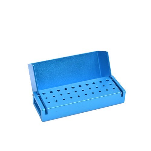 Supporto frese trapano dentale blocco autoclave scatola alluminio FG/RA 15/30 fori - Foto 15 di 58