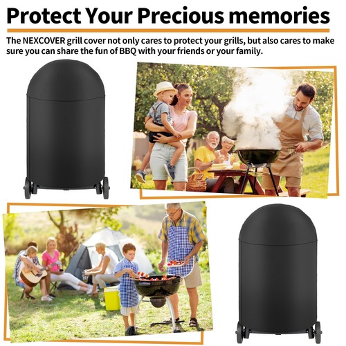 NEXCOVER Round Grill Cover | 39” Dia by 41”H BBQ Cover, Dome Smoker - Picture 7 of 7