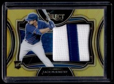 2021 Panini Select Horizontal Rookie Jumbo Swatch Gold Prizm Zach McKinstry RC