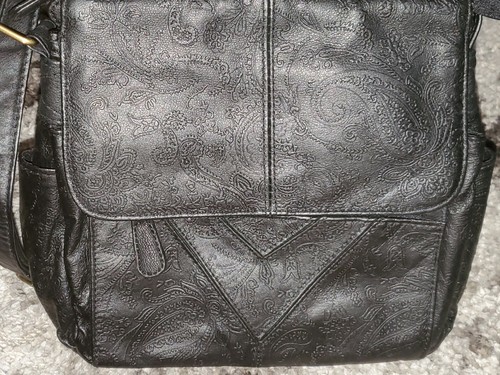 Great American Leather Works PURSE Black Crossbody Shoulder Bag Handbag - Picture 4 of 8