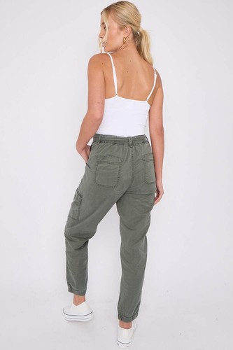 M&S Womens Trousers Cargo Combat Tencel Tapered Pants Pockets Ladies - Picture 54 of 59