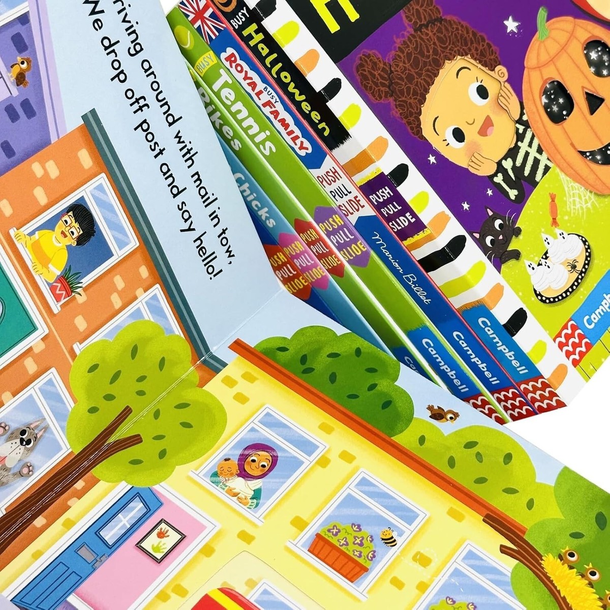 Campbell Busy Books Series 7 Books Collection Set Busy Post Van