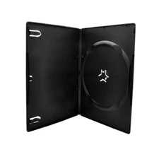 50 Black 7mm Slim Single CD DVD Movie Case Storage Box Wholesale