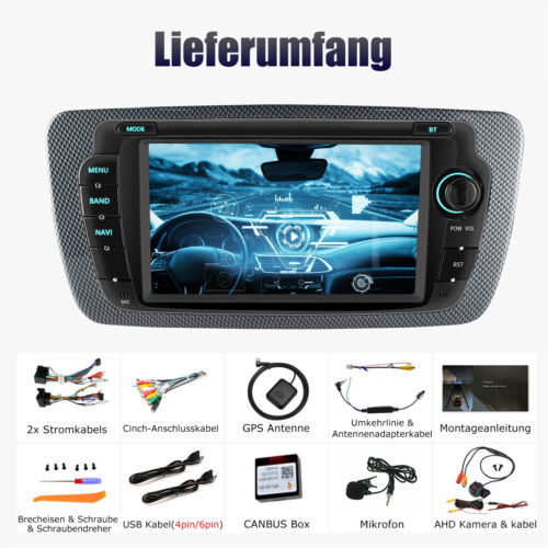 Für Seat Ibiza IV 6J 2009-2014 Android 14 Carplay Autoradio GPS Navi RDS +Kamera - Bild 14 von 14