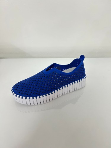 Ilse Jacobsen Tulip Slip on Shoe Platform 3373 Blue Web -BRAND NEW IN BOX! - Picture 2 of 4