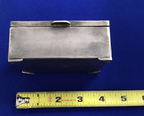 Sterling Silver Box Mexico Plata M.A.P. 925 Great Handmade Artist Piece 5.8 Ozs. - Picture 4 of 8