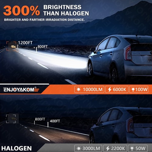 9005 HB3 LED Headlight Super Bright Bulbs Kit White 6000K 10000LM High/Low Beam - Bild 5 von 11
