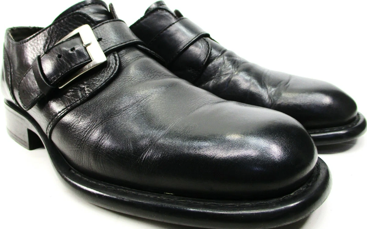 MOSA Men Monk Buckle Shoes Black Size 10 Euro 43 Made in Italy eBay