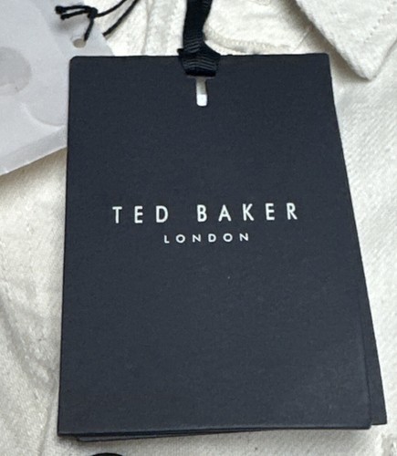 Ted Baker London Mens Size XL EU 5 Summer Utility Jacket Shacket Cotton Cream - Picture 4 of 5
