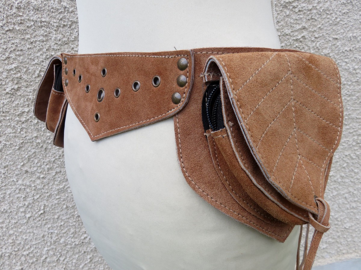 Suede Leather Festival Utility Belt , Travel Money Belt  display picture 2