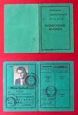 DDR Fachschüler Ausweis Fachschule für Landwirtschaft Döbeln von 1952  ( 149223