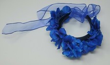 Ukrainian Blue Flowers Headband, Ladies Hair Accessories, Vinok