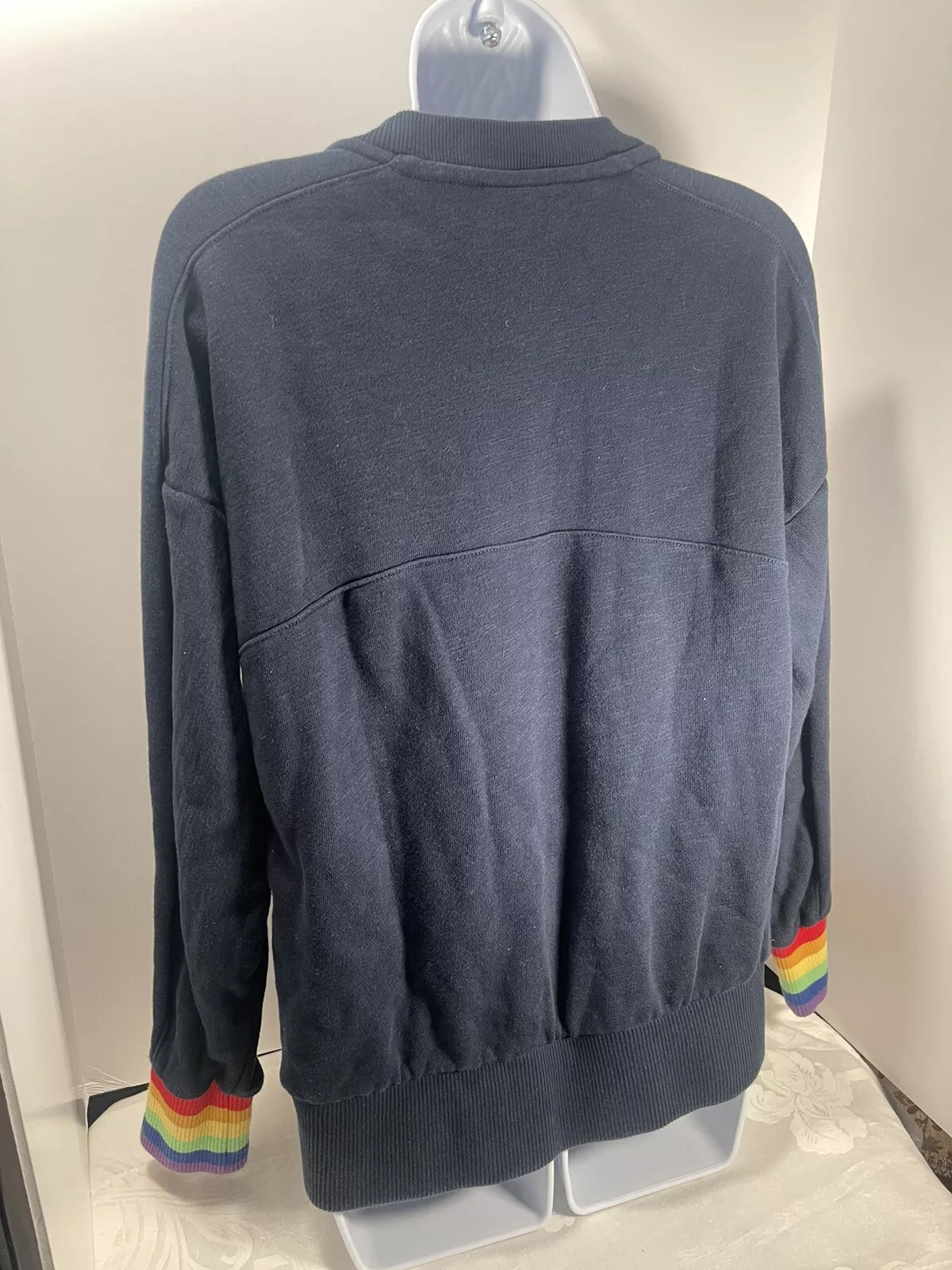 sweaty-betty rainbow sleeves sweatshirt
