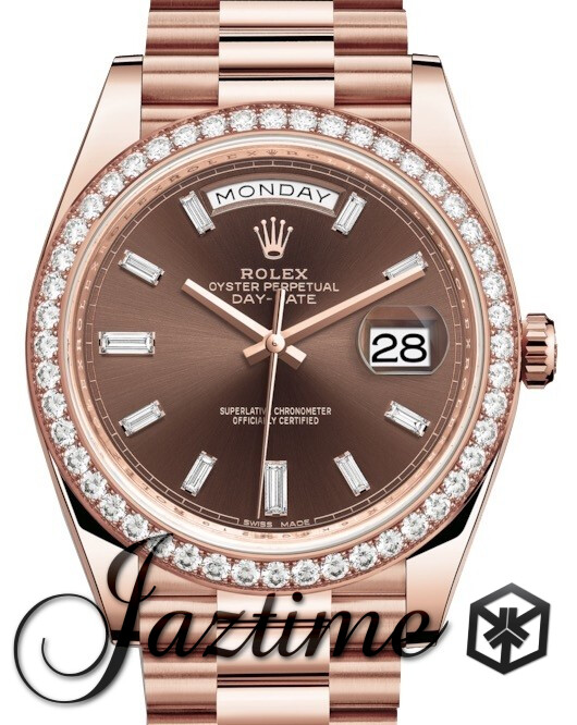 Rolex Day-Date 40 Rose Gold Chocolate Diamond President 228345RBR