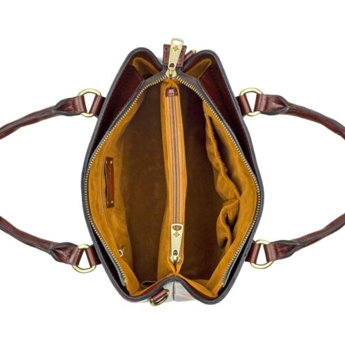 Borsa a tracolla Patricia Nash Dorothy convertibile in pelle invecchiata cioccolato $249 - Foto 3 di 9
