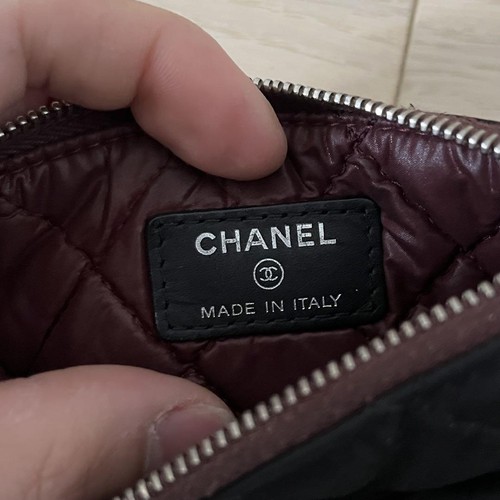 CHANEL Matelasse Coco Mark Mini Pouch Accessoire Case / Schwarz - Bild 8 von 10