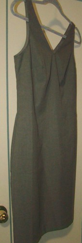 Banana Republic Gray Sleeveless Sheath Dress, Lined Size 4P - Picture 5 of 5