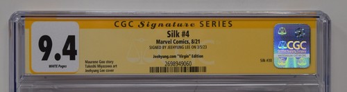 Marvel Silk #4 (of 5) Spider-Gwen Jeehyung Lee Virgin Variant Cover CGC SS 9.4 - Picture 3 of 3