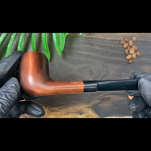 Pipa de tabaco para fumar de madera hecha a mano estilo Sherlock Holmes con grabado personalizado - Vídeo 1 de 1