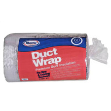 60 sq ft. R-6 Premium Fiberglass Insulated Insulation Duct Wrap System Roll HVAC