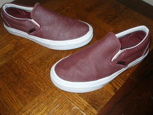 vans classic slip on brown leather