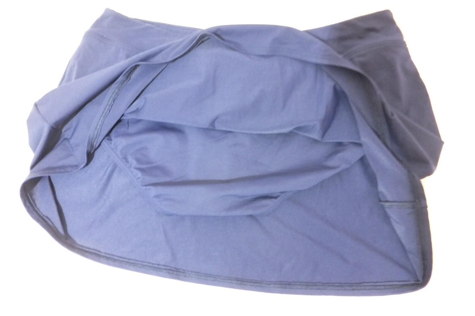 Lands' End Swim Skirt 16 Solid Navy Blue Nylon Spande… - Gem