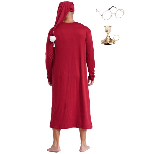 Men Robe Homewear Sleepwear Pajamas Loungewear Pompom Outfit Bathroom Glasses - Picture 29 of 63