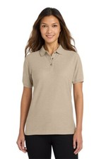 L500 Port Authority Ladies Silk Touch Performance Polo Stone Color