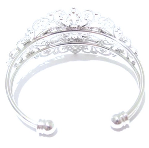 School Filigree Silver Adjustable Bangle Bracelet Free Shipping - Picture 5 of 5