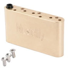Musiclily Ultra 42mm Brass Tremolo Block For Wilkinson 54mm Bridge Strat Guitar