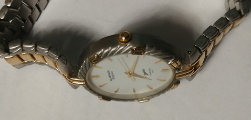 QUEMEX ELEGANCE Herrenuhr Gold/Silber Japan Quartz Water Proof 3ATM SAPPHIRE - Bild 9 von 10