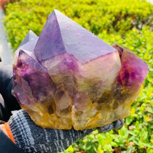 8.8lb Large Natural Amethyst geode quartz cluster crystal specimen Healing HK29 - Picture 10 of 14