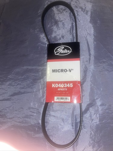 Gates Serpentine Belt Premium OE Micro-V AT Belt Gates K040345 NOS - Picture 1 of 5