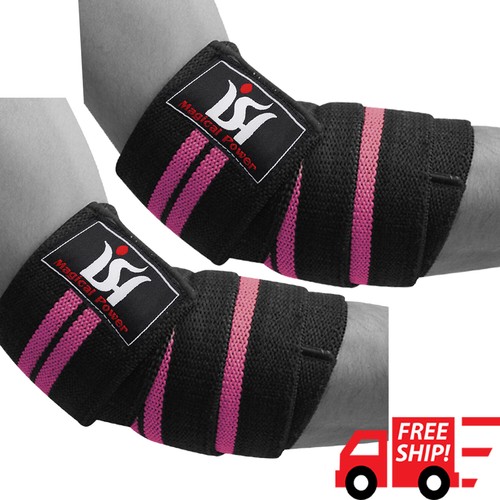 Elastische Ellenbogen Arm Unterstützung Sleeve Brace Grip Straps Wrap Gym Power Gewichtheben - Bild 15 von 22