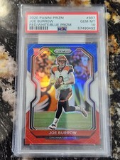 2020 Joe Burrow RC #307 Red White & Blue Prizm Psa 10 Gem Mint**