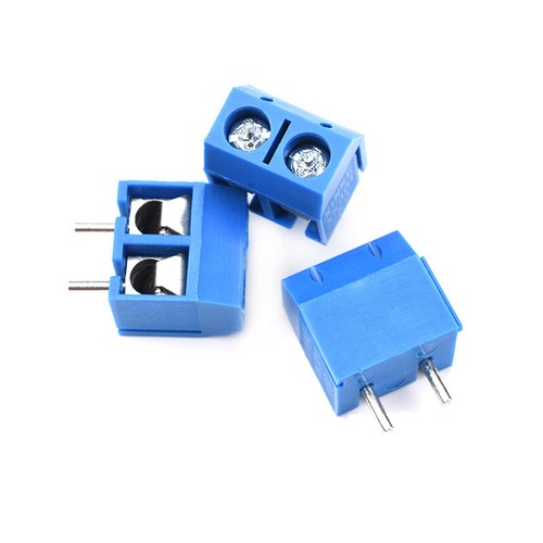 1/5/10/20/50Pcs KF301 5.0mm Pitch Blue PCB Screw Terminal Connector Block 2/3Pin - Picture 3 of 7