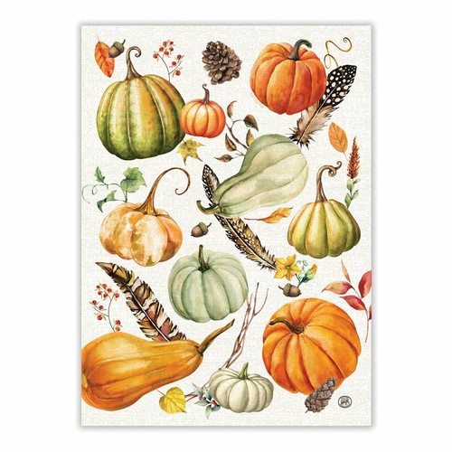 Michel Design Works Sweet Pumpkin Fall Harvest Set of 2 Cotton Kitchen Towels - Picture 4 of 5