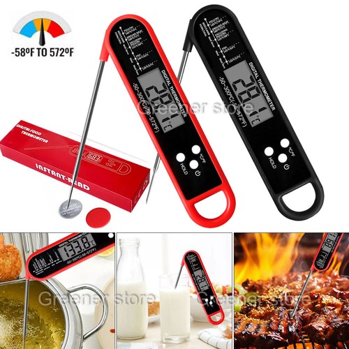 Instant Read Meat Thermometer Digital LCD Cooking BBQ Food Temperature Measuring - Picture 1 of 15