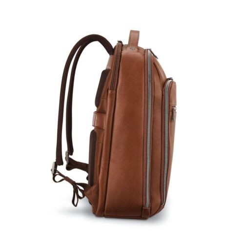 ¡¡NUEVO!! Mochila clásica de cuero Samsonite - coñac - Imagen 3 de 5