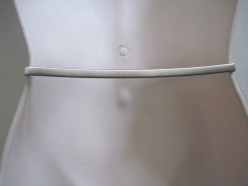 Cinturón de cintura de metal de 26" para mujer delgado plateado serpiente hebilla de flor rosa - Imagen 10 de 10