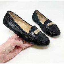 Vionic Sydney Slip On Leather Loafer Black Women's Size 6.5