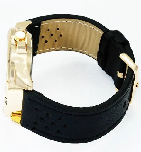 47mm Montres Carlo Men's Vegan Leather Band Luxury Fashion Sports Dress Watch - Picture 8 of 26
