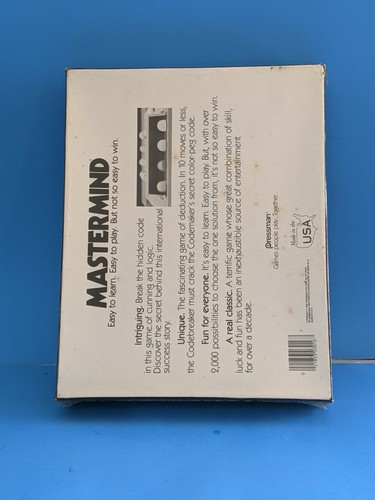 1981 MASTERMIND CLASSIC TRADITIONAL STRATEGY BOARD GAME COMPLETE FREE SHIPPING - Picture 5 of 10