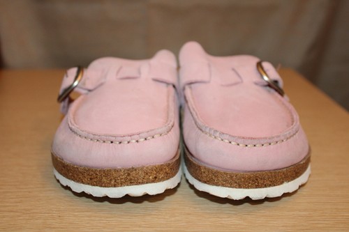 BIRKENSTOCK Women's Buckley Pink Suede Slip On Loafer Clogs Flats US 7 EU 38 EUC - Picture 3 of 11