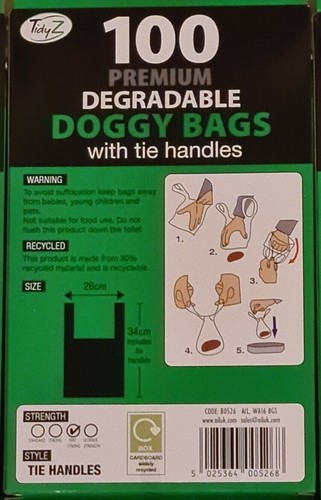 Doggy Poo Bags Extra Strong Scented Lemon Easy Tie Dog Waste Poop Bag Degradable - Picture 15 of 16