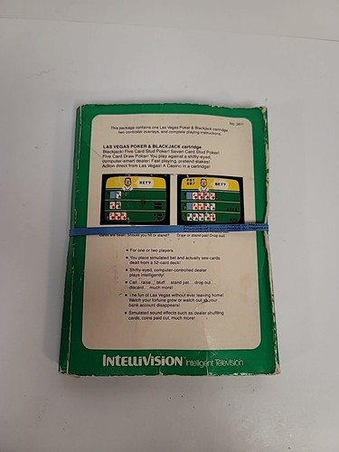 Las Vegas Poker and Blackjack (Intellivision Video Game, 1979) - Picture 2 of 4