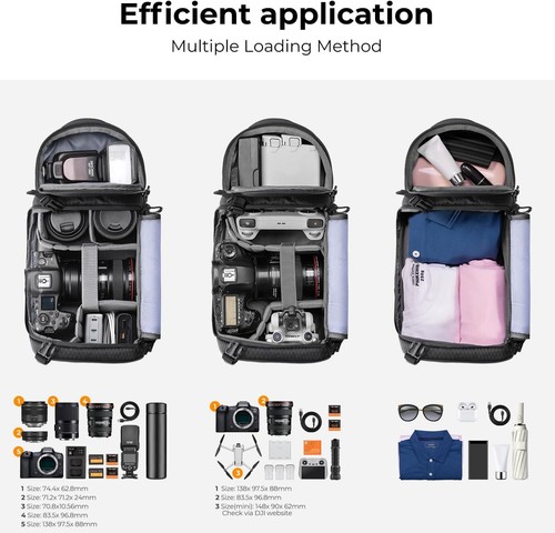 K&F Concept 10L Camera Sling Bag Crossbody Camera Shoulder Backpack DSLR/SLR - Picture 17 of 41