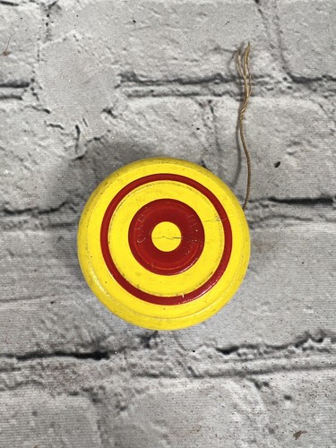 Vintage  Wooden YO-YO  Japan Blue Yellow 2” 1950’s - Picture 1 of 3